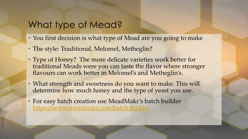 what type of mead