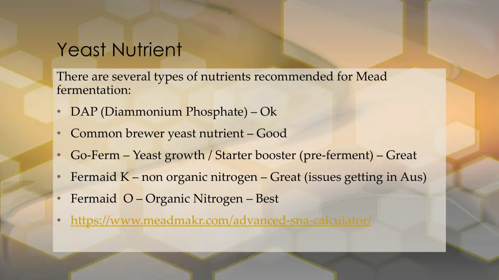 yeast nutrient