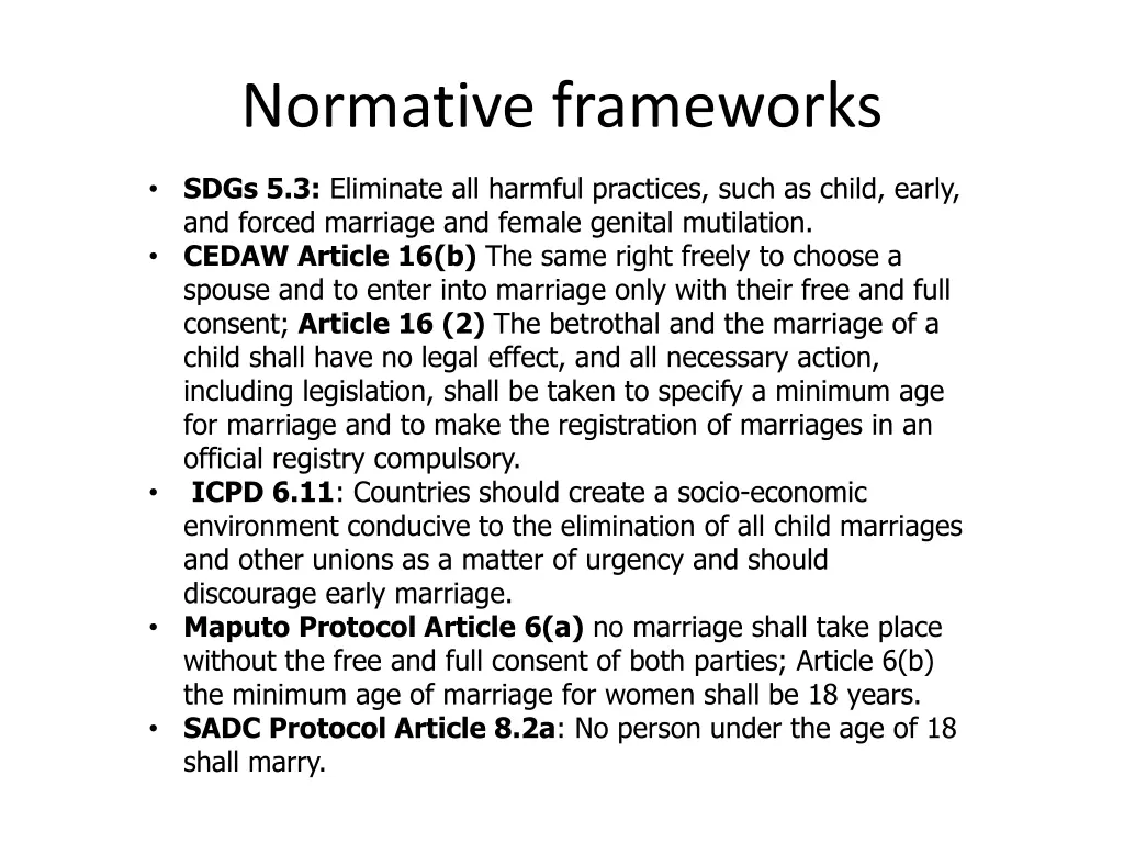 normative frameworks