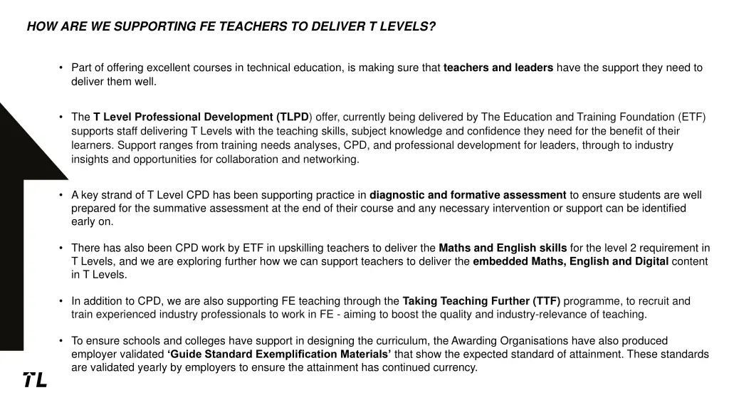 how are we supporting fe teachers to deliver