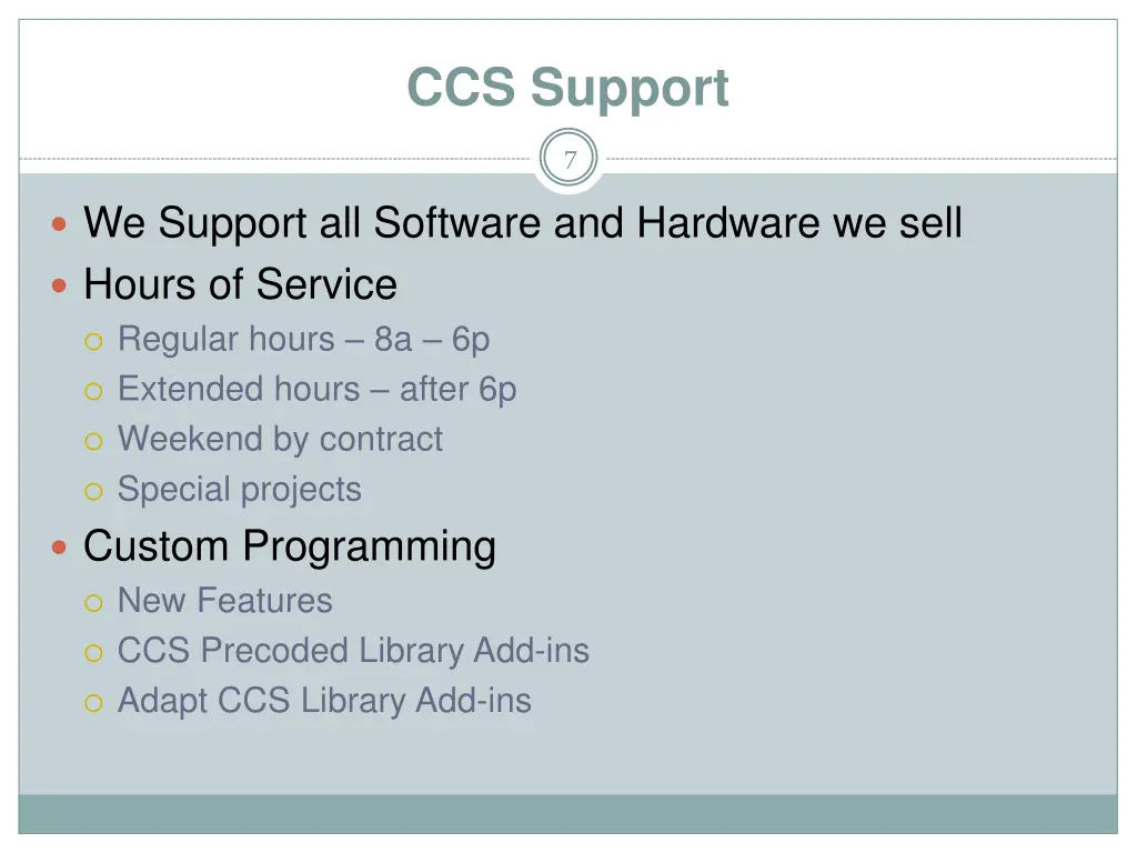 ccs support