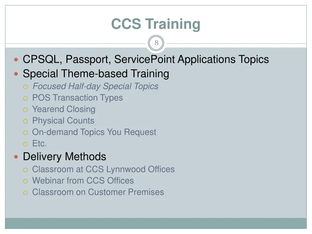 ccs training