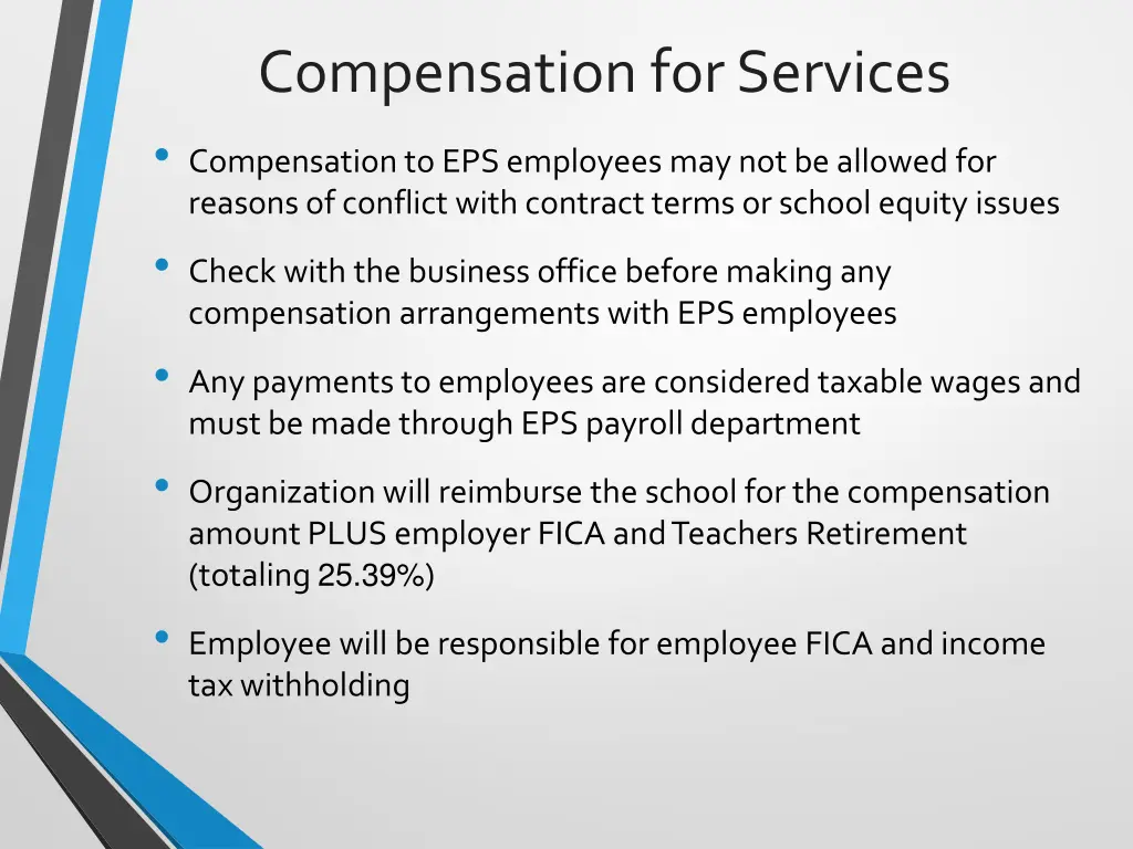 compensation for services compensation