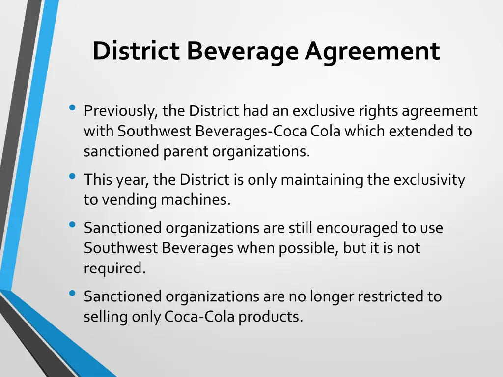 district beverage agreement