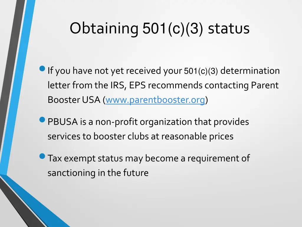 obtaining 501 c 3 status