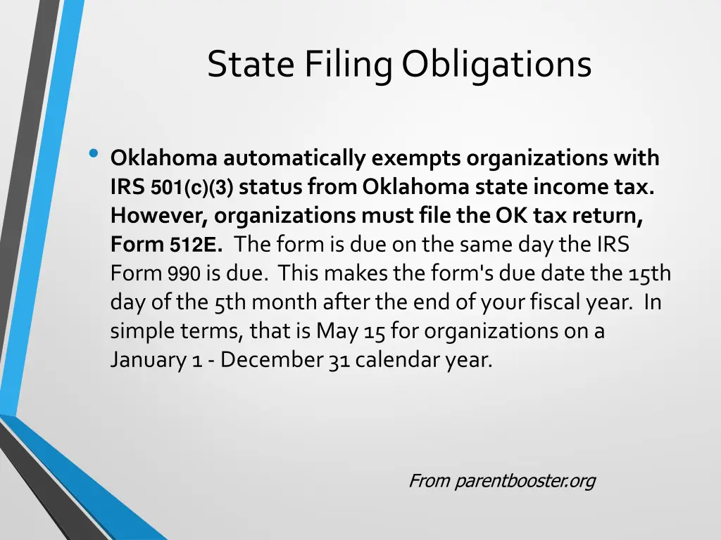 state filing obligations