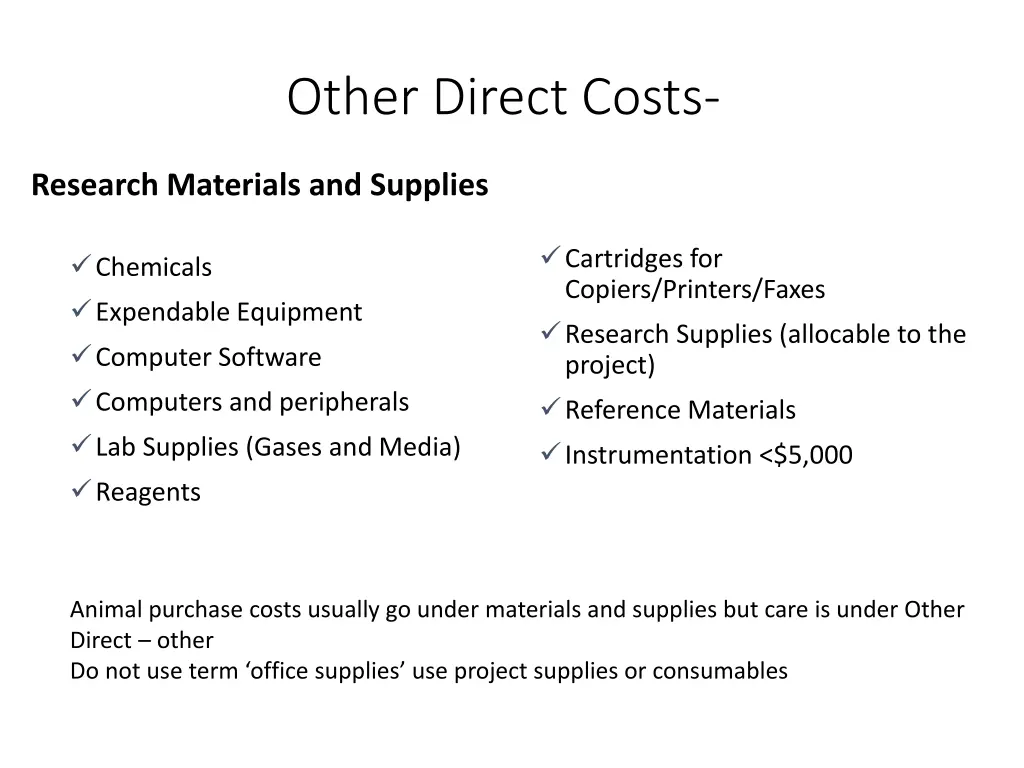 other direct costs