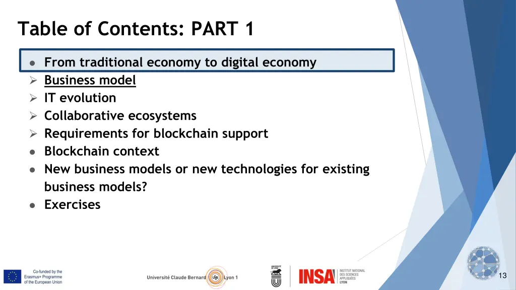 table of contents part 1 1