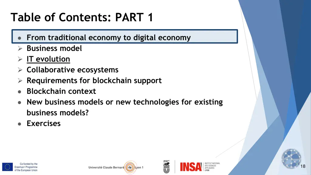 table of contents part 1 2