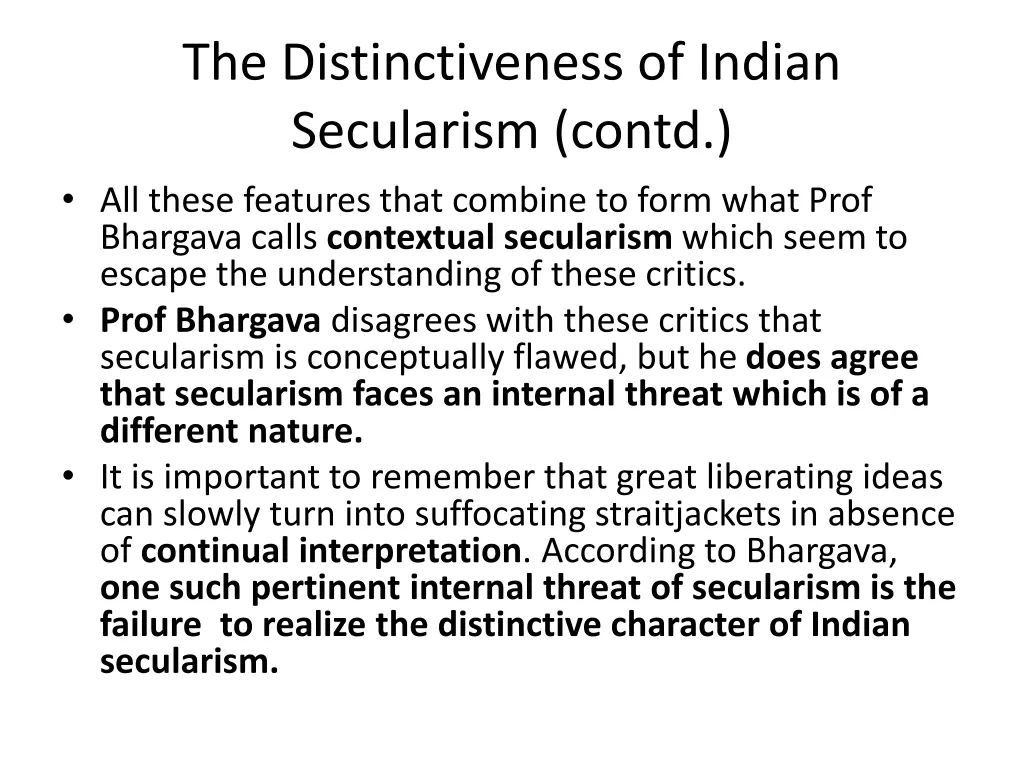 the distinctiveness of indian secularism contd 2