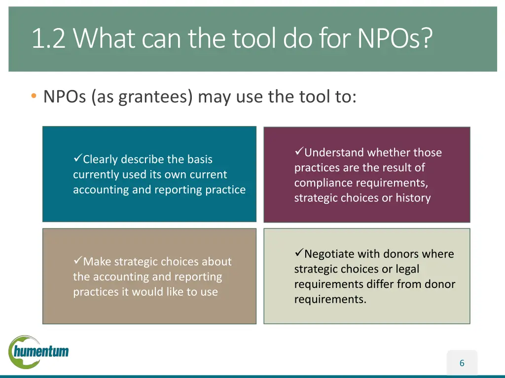 1 2 what can the tool do for npos