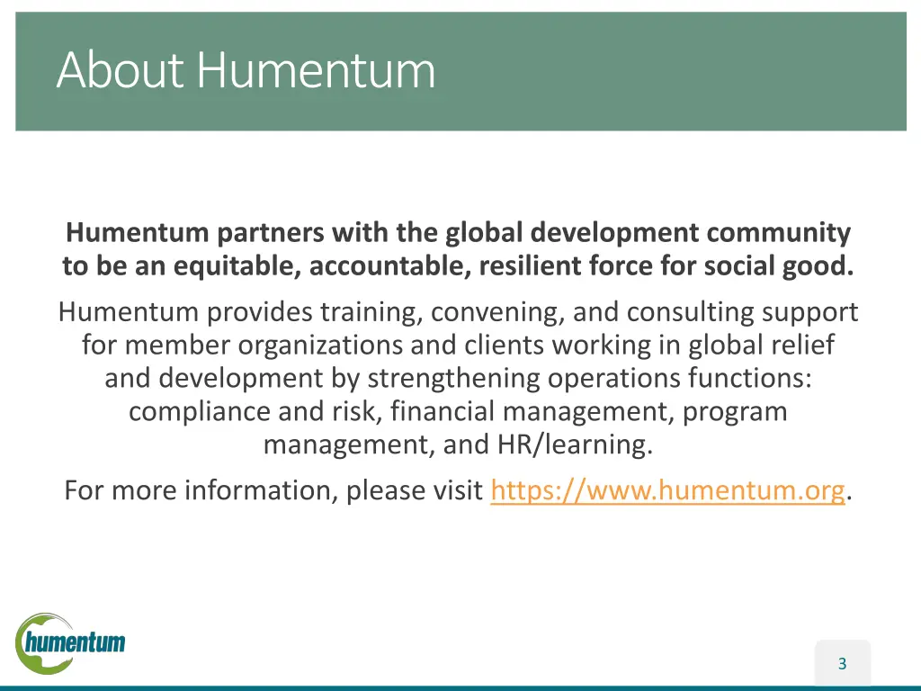 about humentum