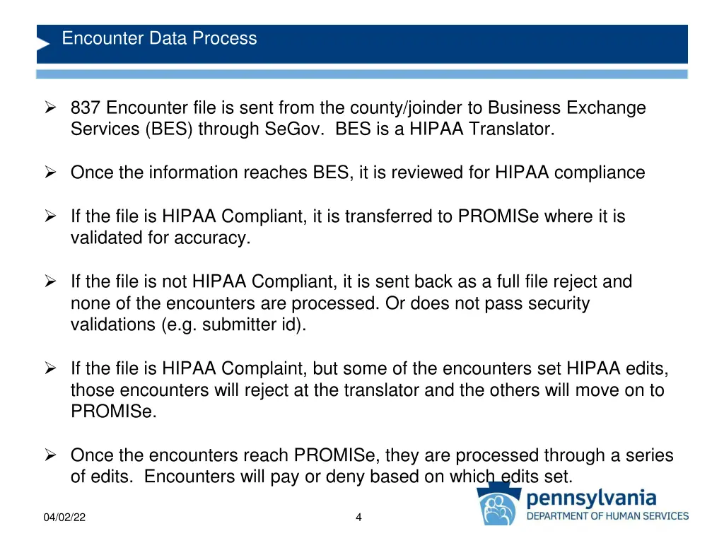 encounter data process