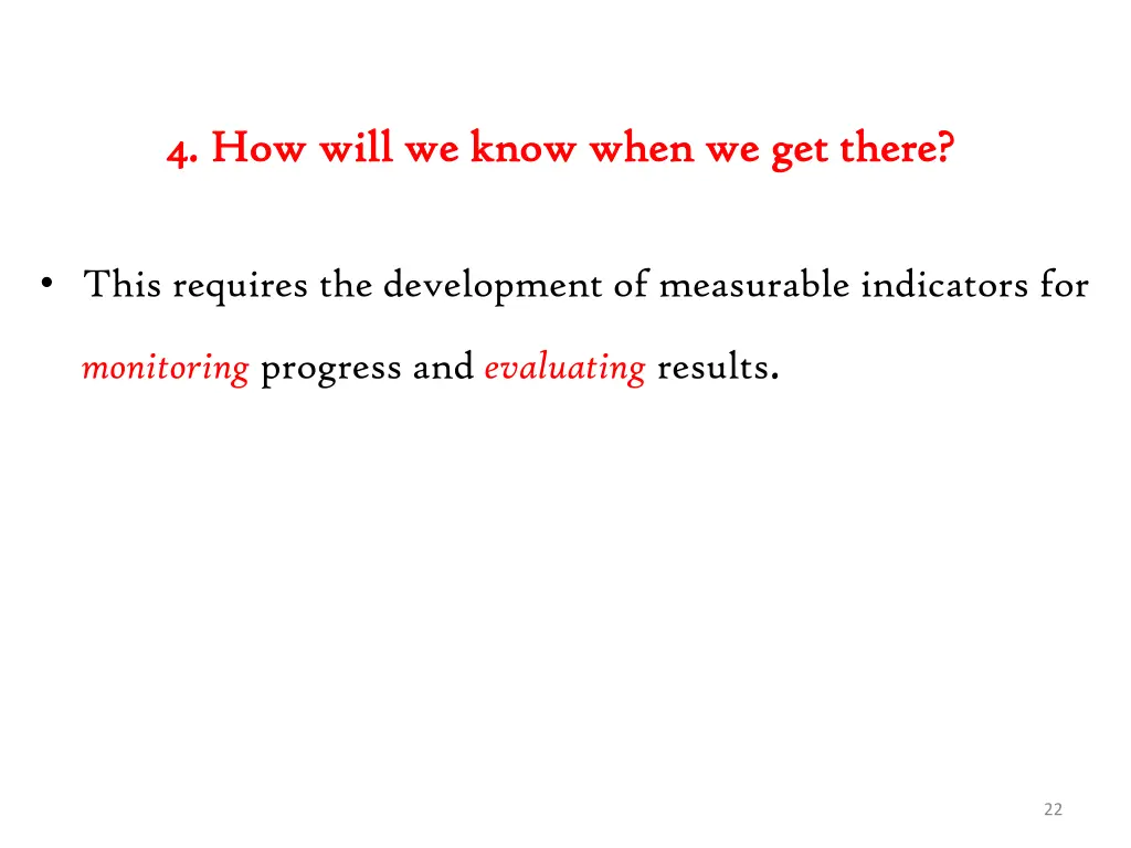 4 how will we know when we get there 4 how will