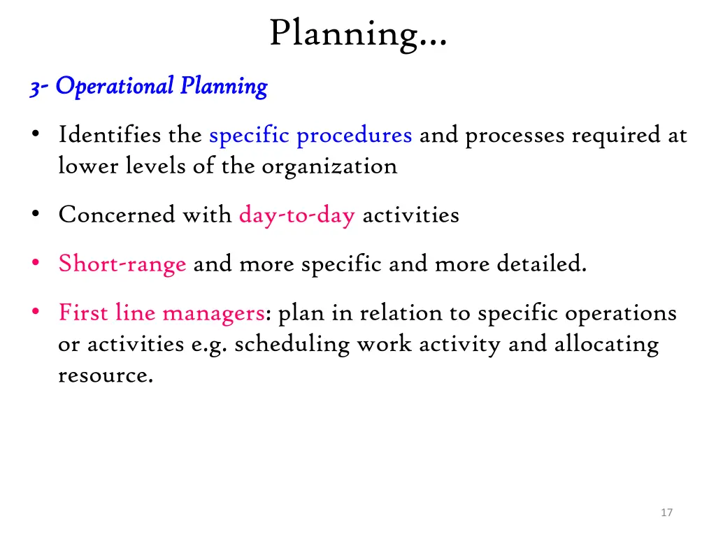 planning 7