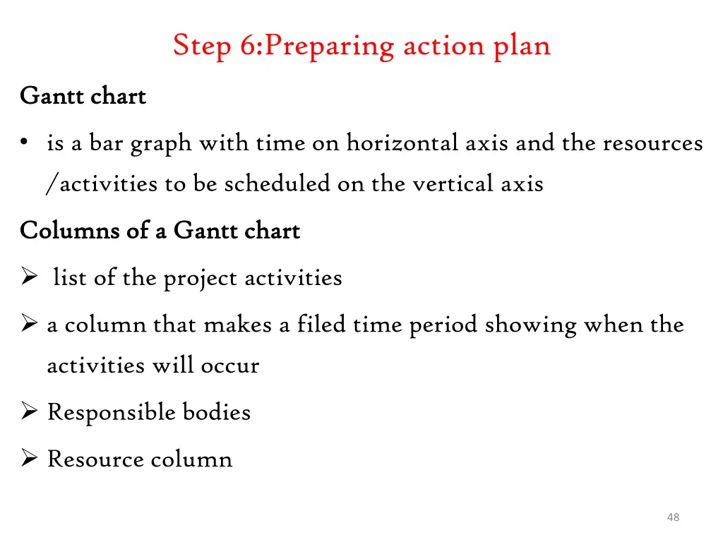 step 6 preparing action plan