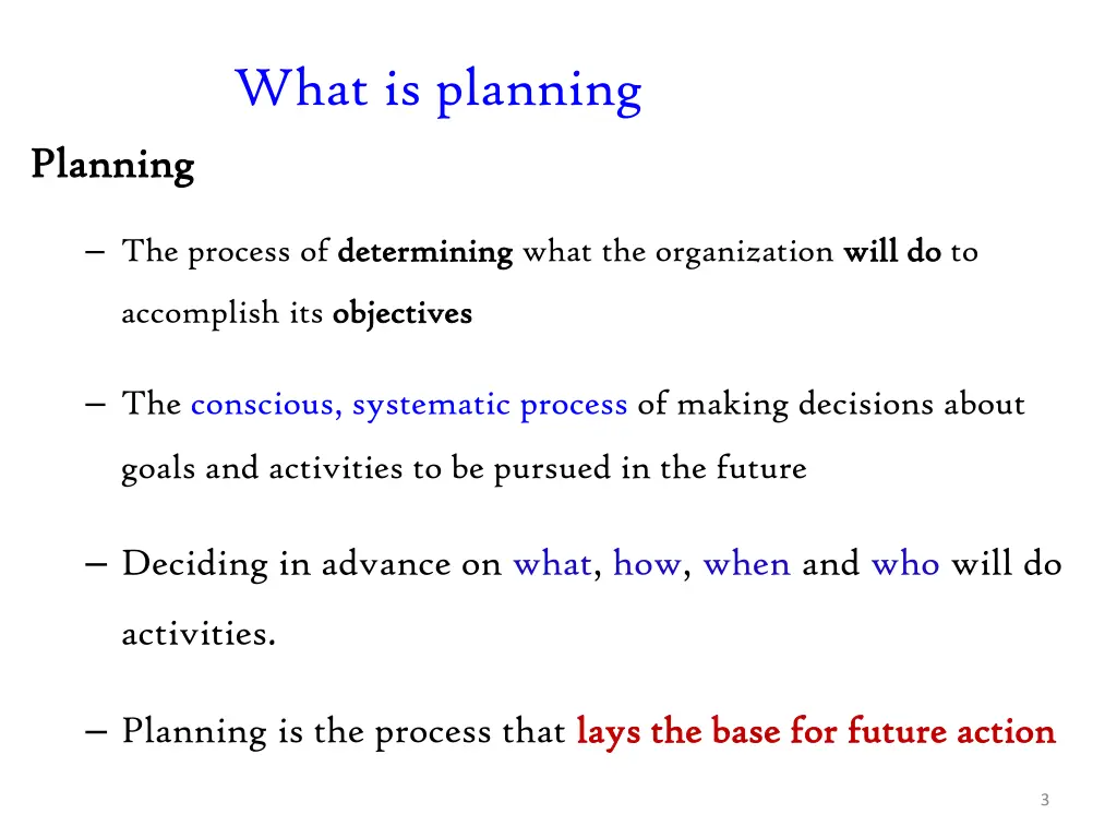 what is planning