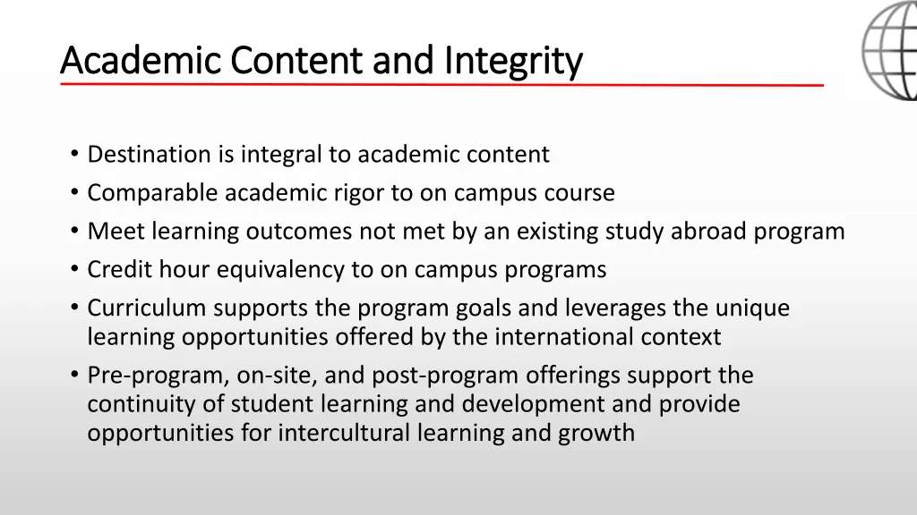 academic content and integrity academic content