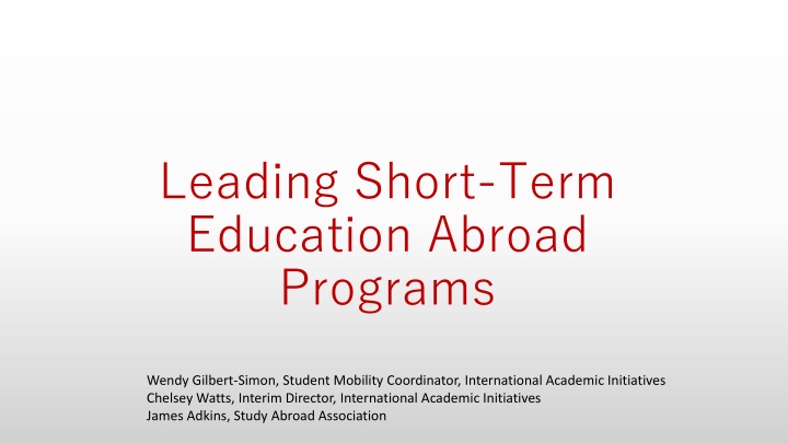 leading short term education abroad programs