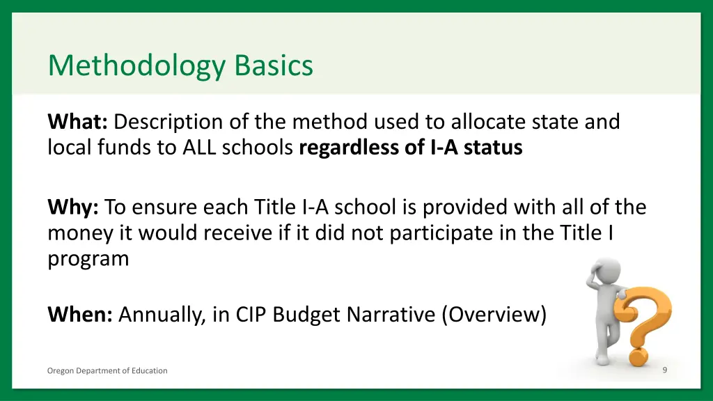 methodology basics