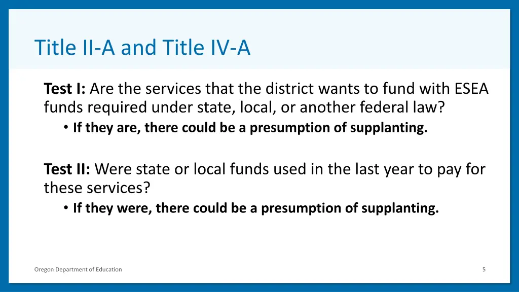 title ii a and title iv a