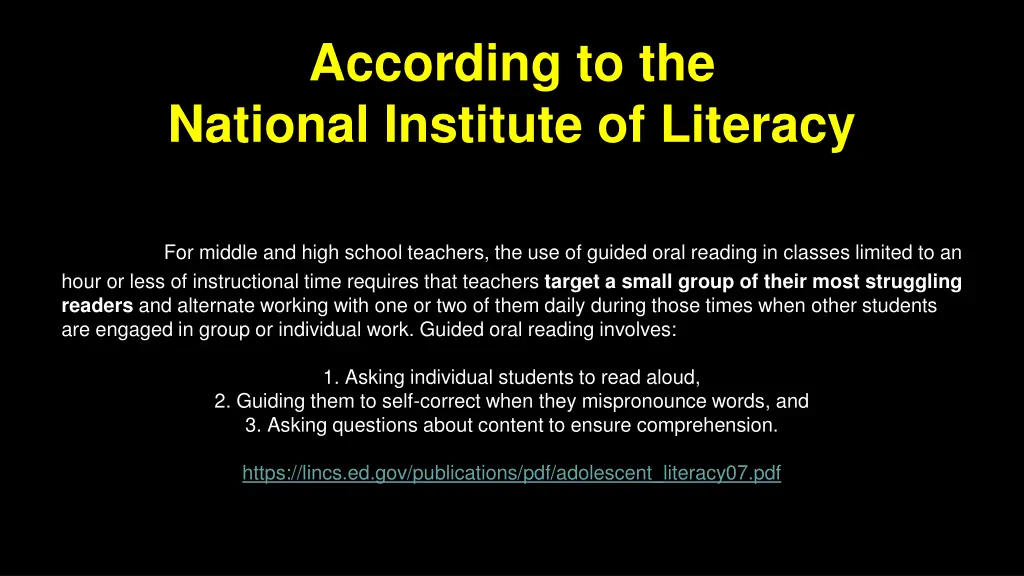 according to the national institute of literacy