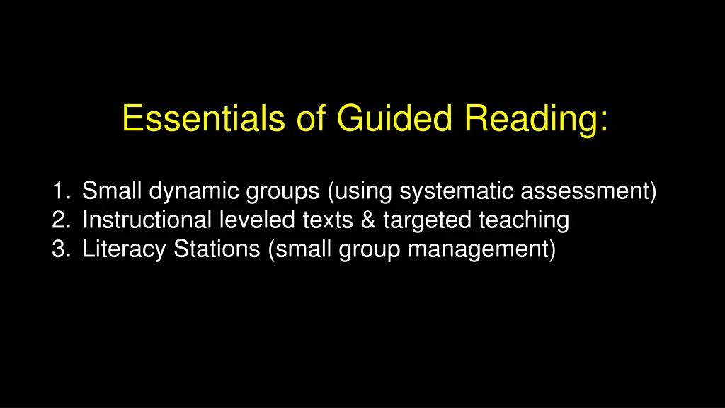 essentials of guided reading