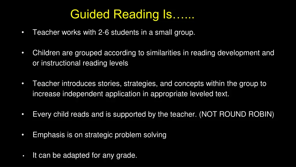 guided reading is