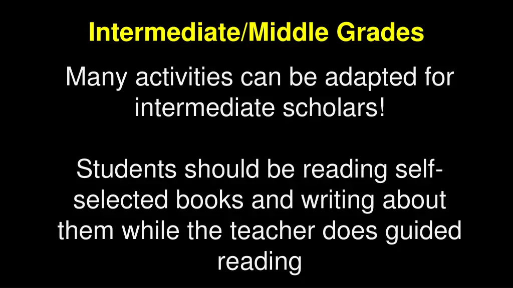 intermediate middle grades