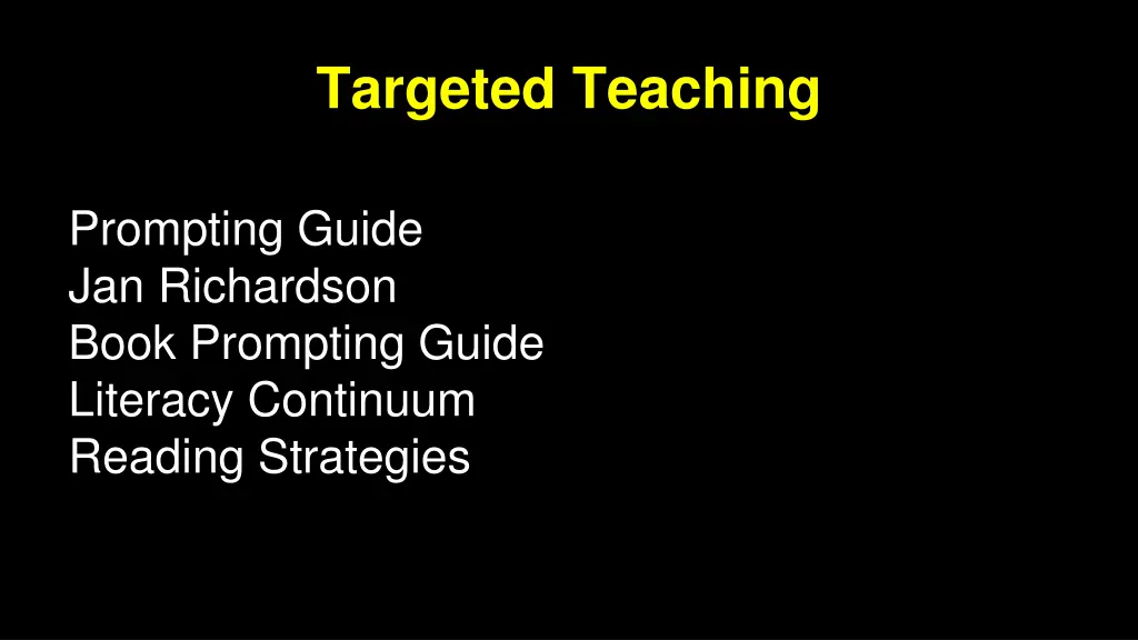 targeted teaching