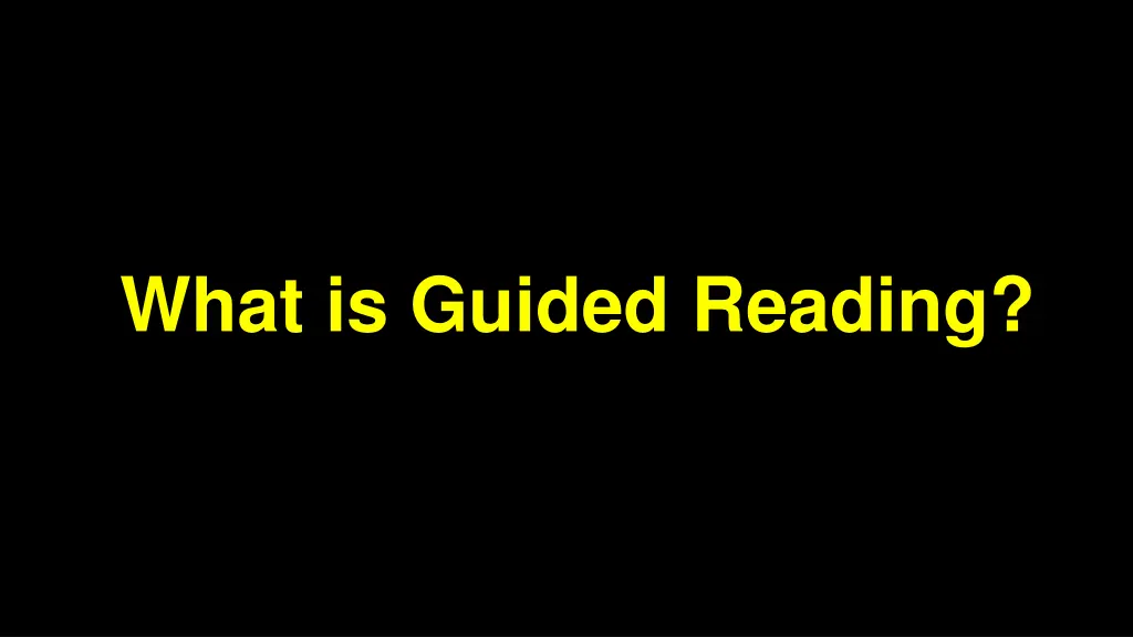 what is guided reading