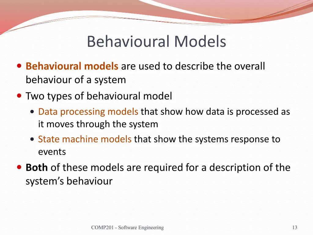 behavioural models