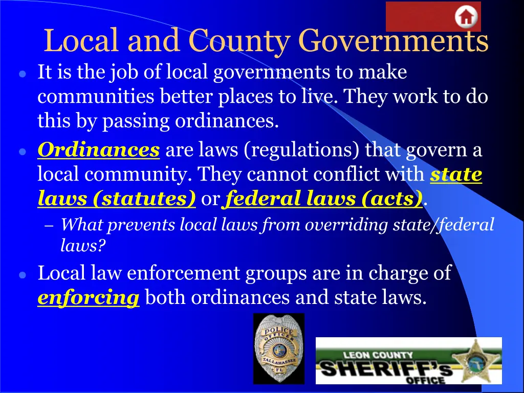 local and county governments