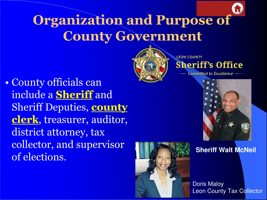 organization and purpose of county government 1