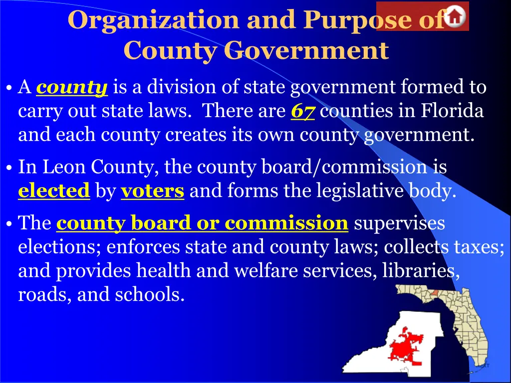 organization and purpose of county government