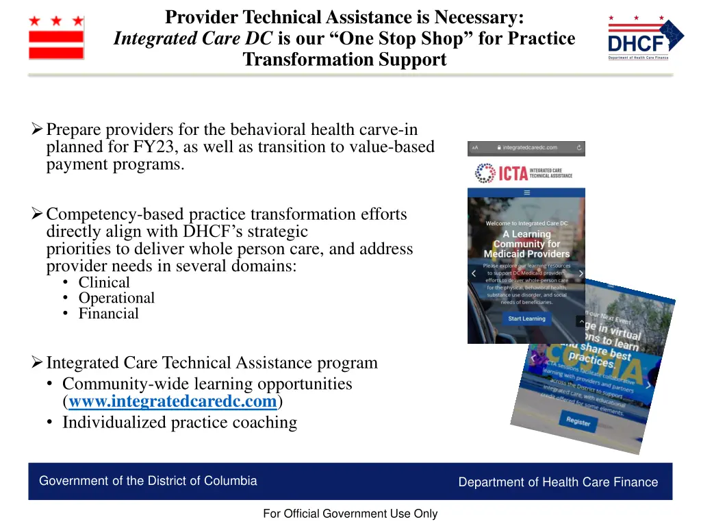 provider technical assistance is necessary