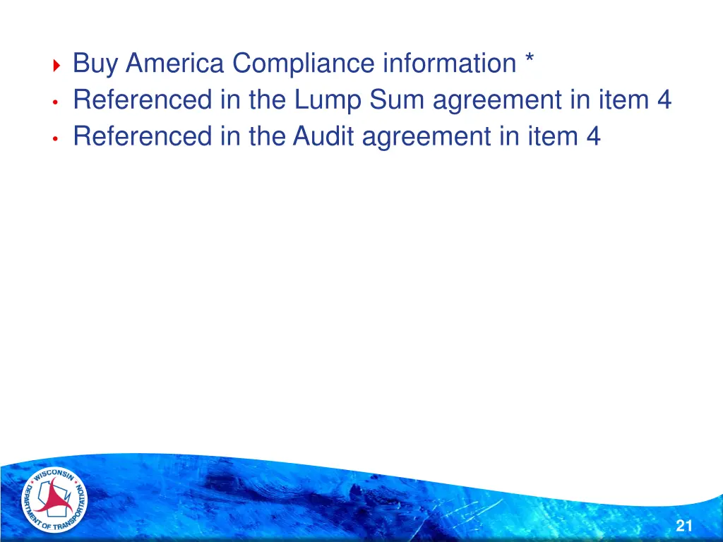 buy america compliance information referenced