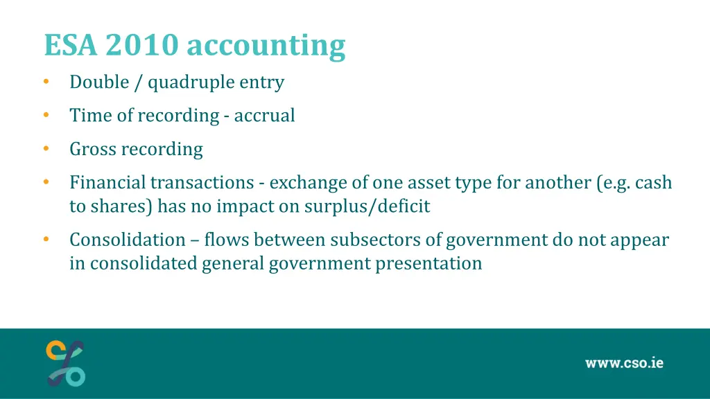 esa 2010 accounting double quadruple entry