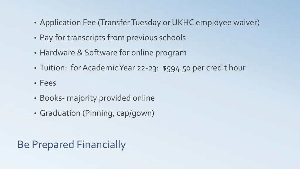 application fee transfer tuesday or ukhc employee