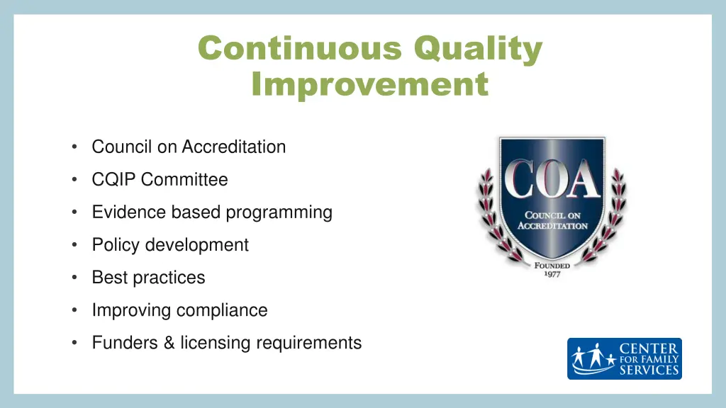 continuous quality improvement