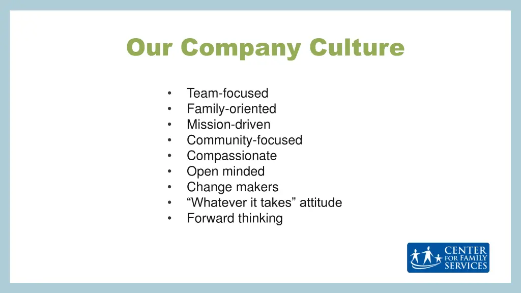 our company culture