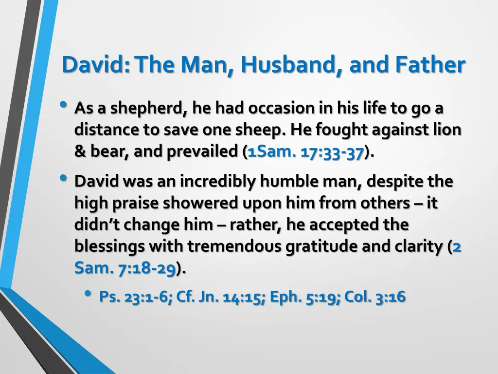 david the man husband and father as a shepherd