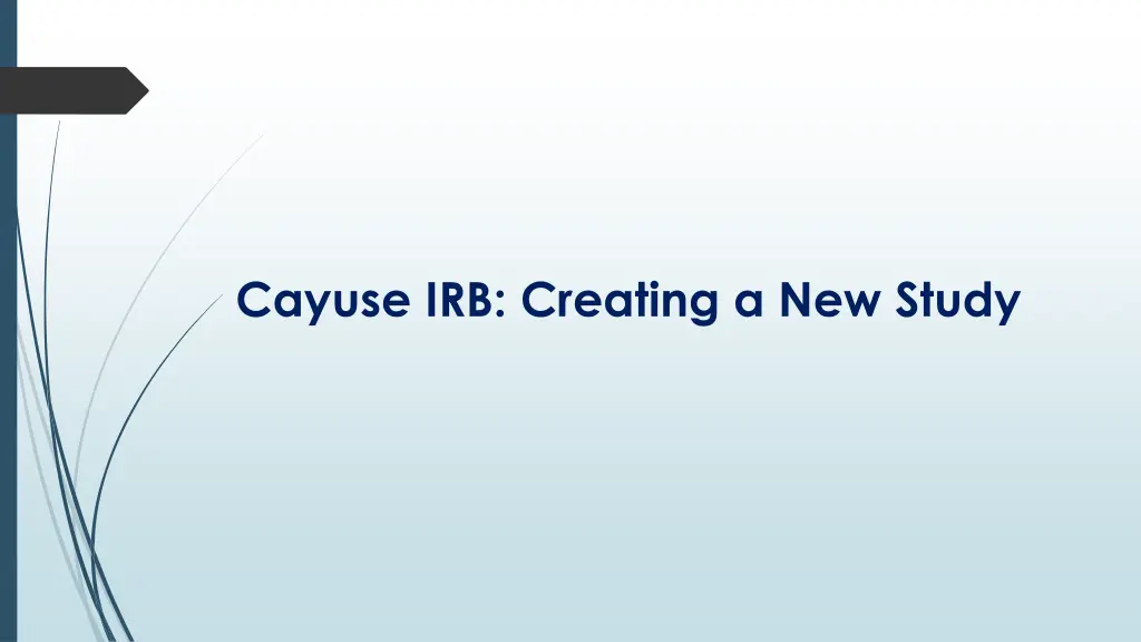 cayuse irb creating a new study