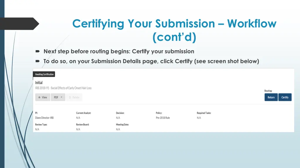 certifying your submission workflow cont d