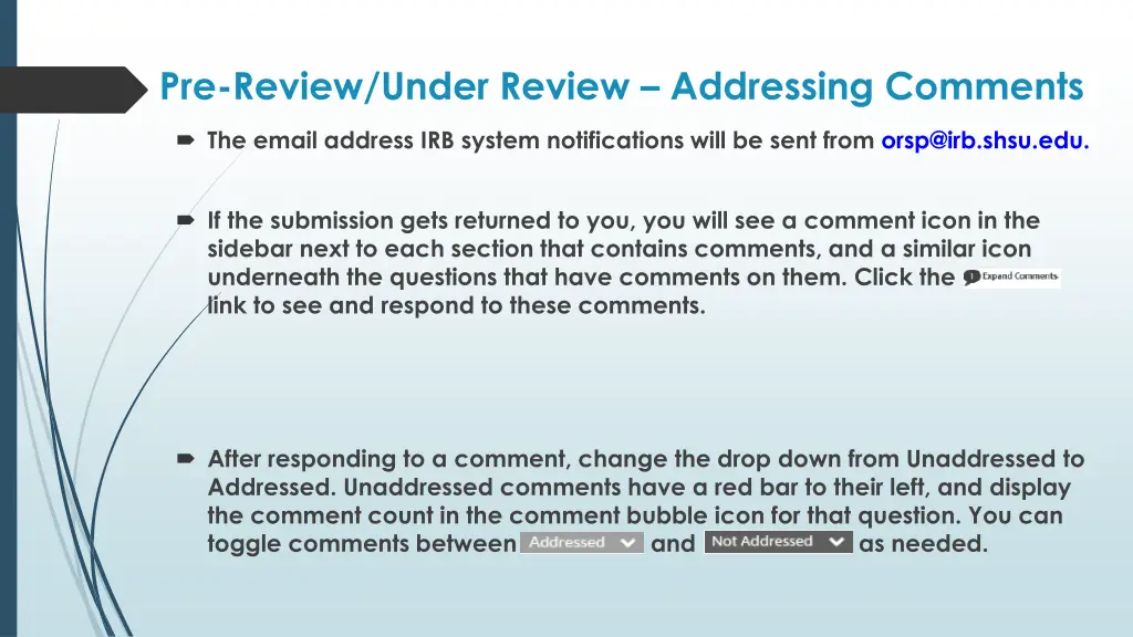 pre review under review addressing comments