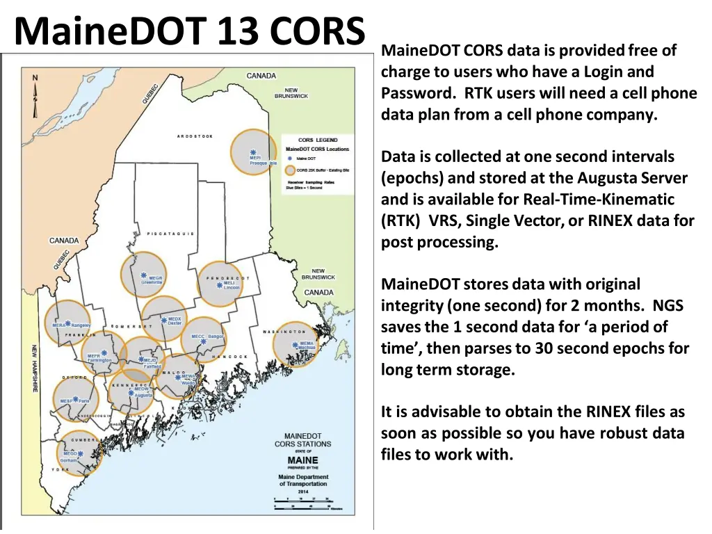 mainedot 13 cors