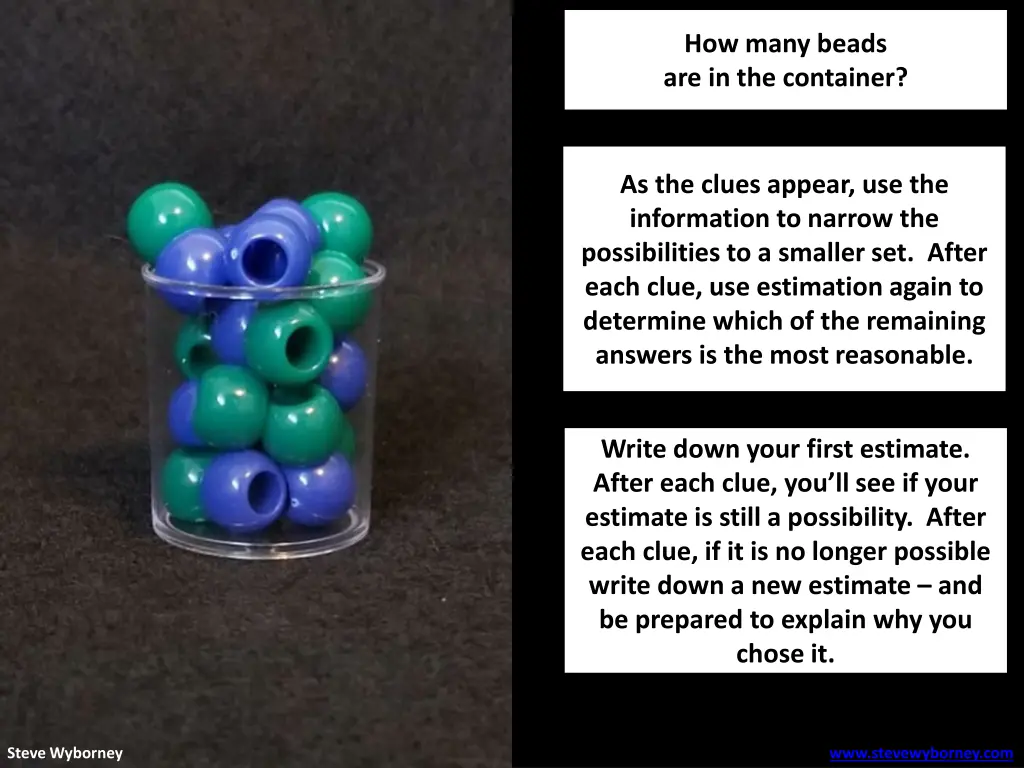 how many beads are in the container