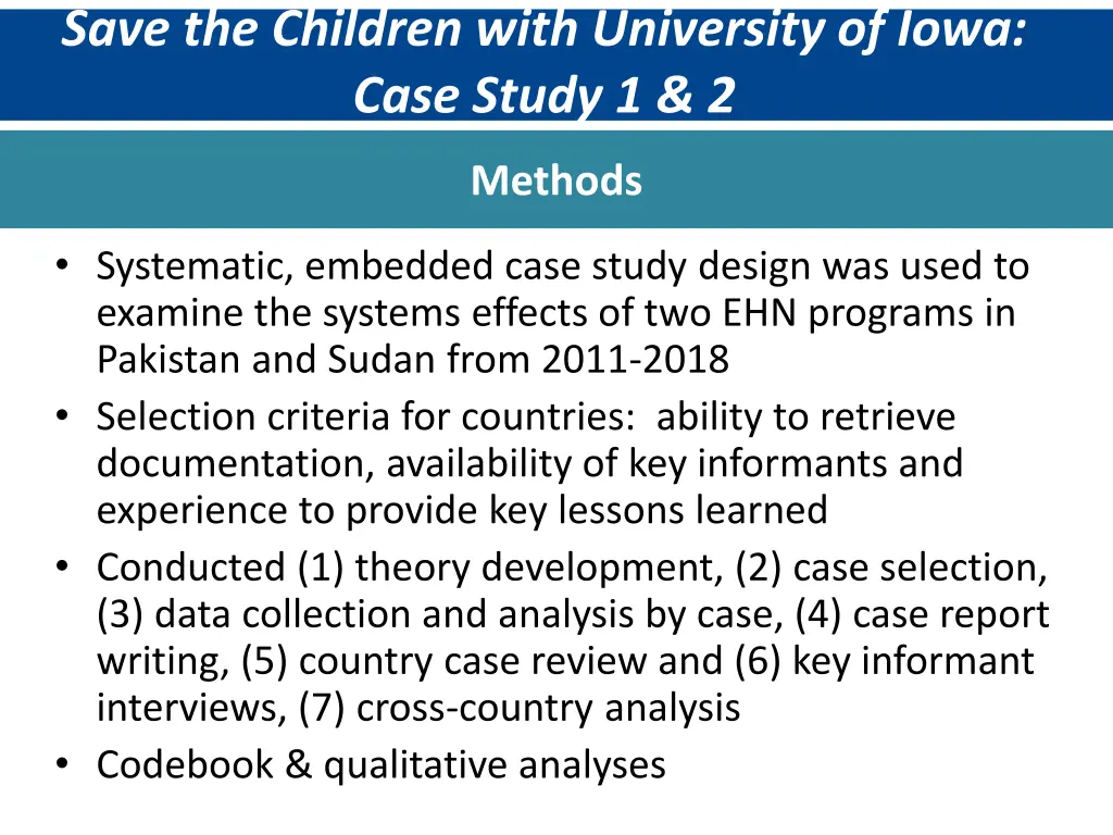 save the children with university of iowa case