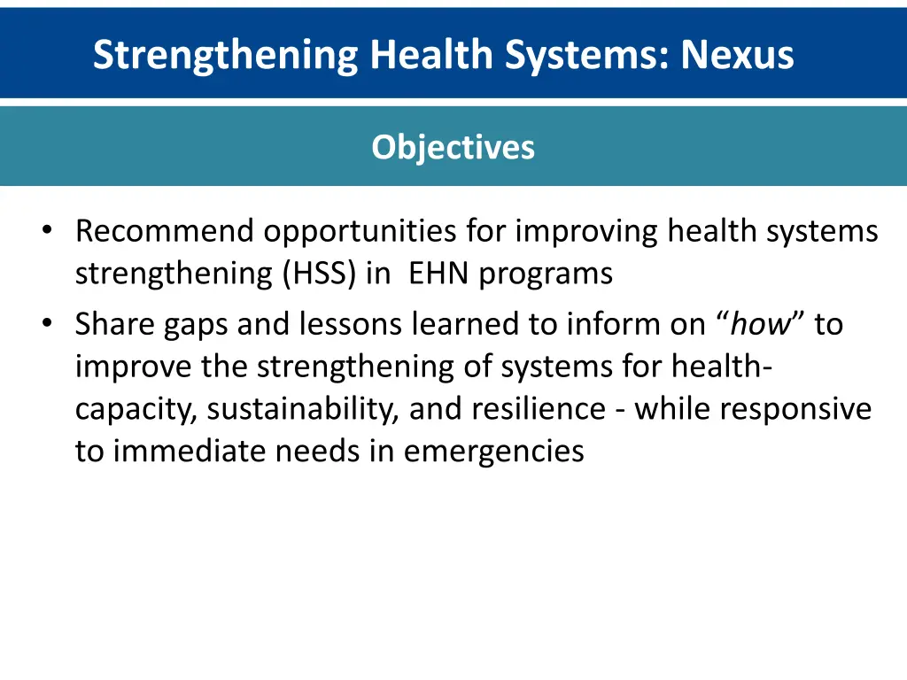 strengthening health systems nexus 1