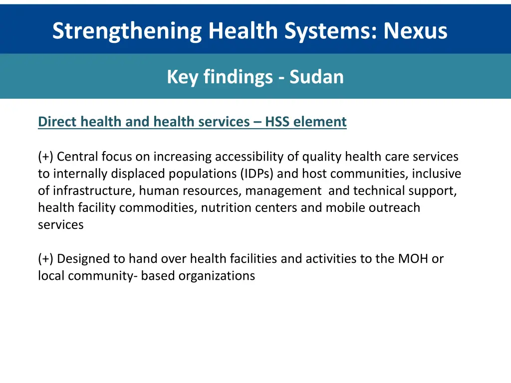 strengthening health systems nexus 3